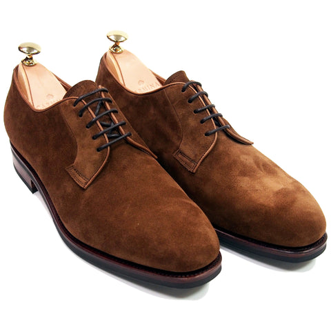 Carmina Shoemaker Plain Toe Derby - Snuff Suede - Made in Spain
