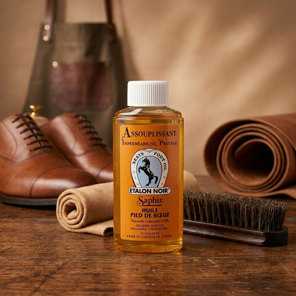 Saphir Natural Neats Foot Oil 200ml – Leather Shoe Care Softening & Renewal
