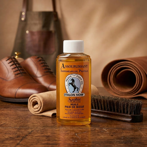 Saphir Natural Neats Foot Oil 200ml – Leather Shoe Care Softening & Renewal