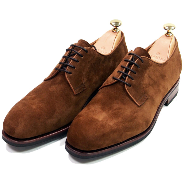 Carmina Shoemaker Plain Toe Derby - Snuff Suede - Made in Spain